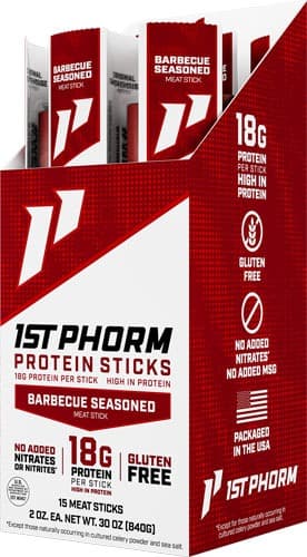 1st Phorm Protein Sticks Barbecue Seasoned 15ct