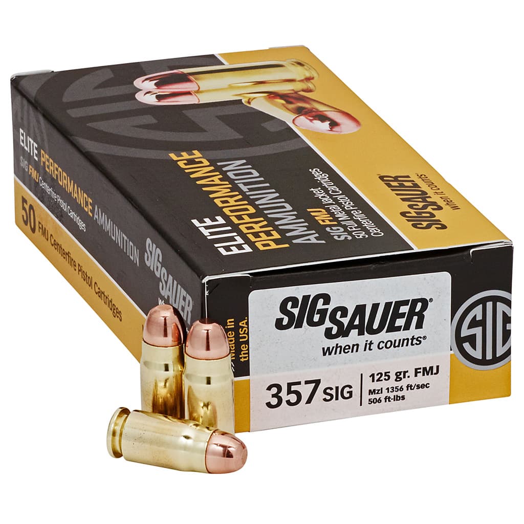 Sig Sauer Elite Performance .357 Sig Full Metal Jacket 125 Grain 50 Rounds