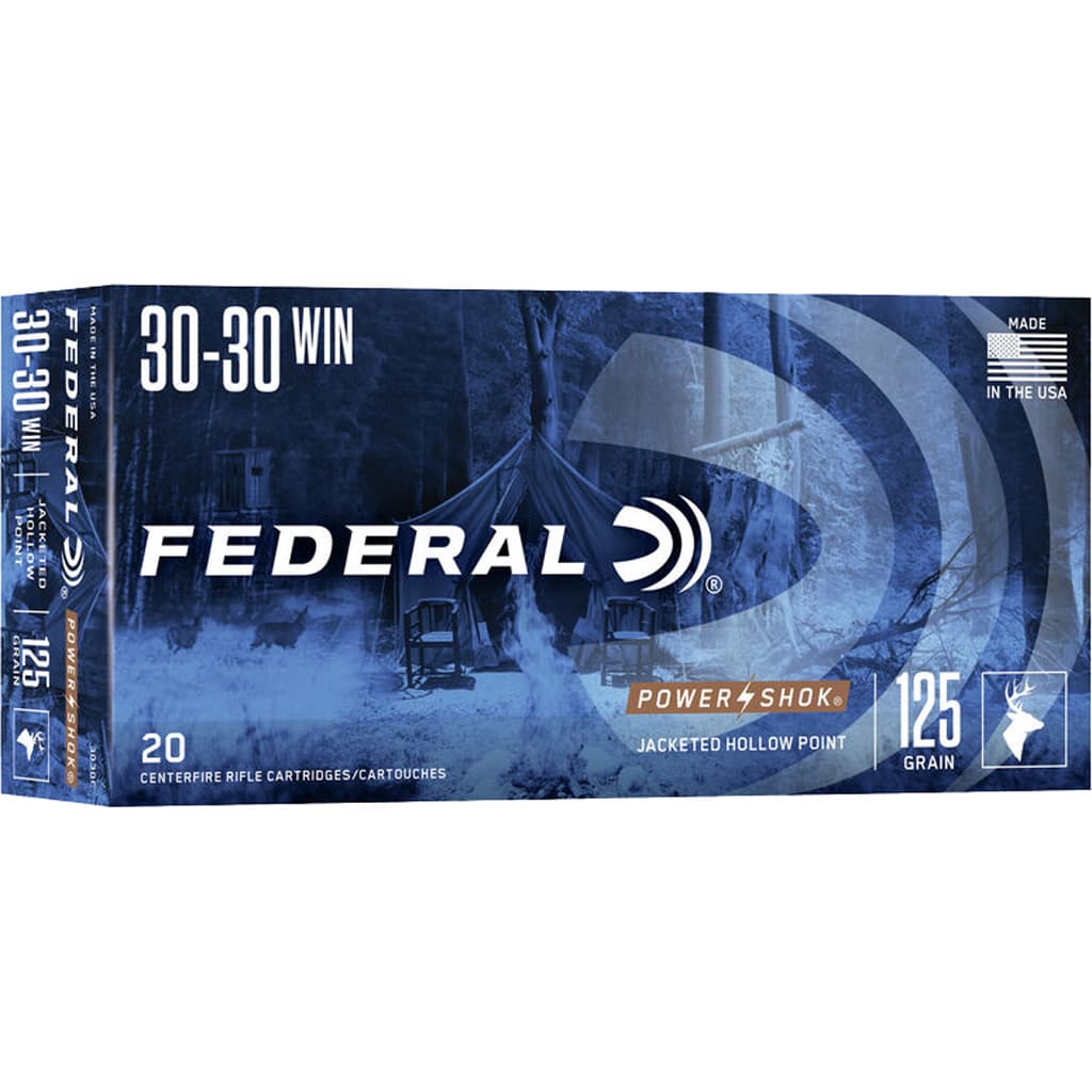 Federal Powershok 30-30 Winchester Jacketed Soft Point 125 Grain 20 Rounds