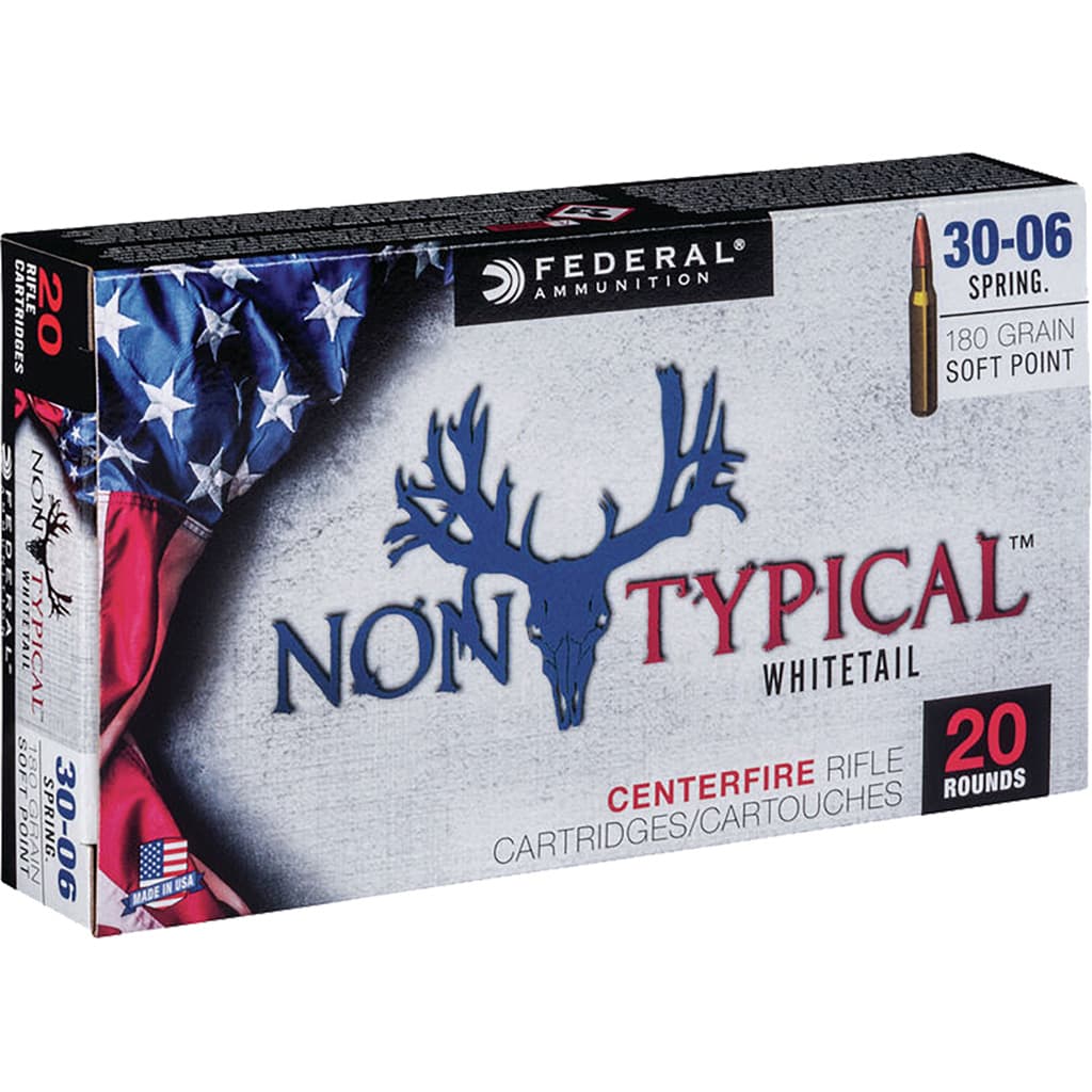Federal Non-Typical 30-06 Springfield Soft Point 180 Grain 20 Rounds