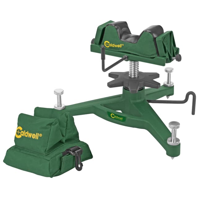 Caldwell 383640 Rock Front Shooting Rest Padded Rear Filled Canvas Bag Combo Grn