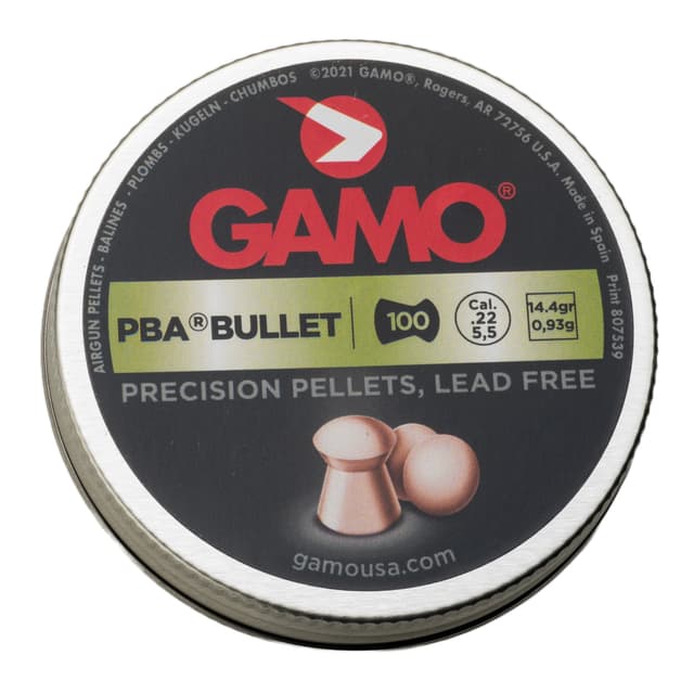 Gamo 632272154 PBA Bullet High Velocity 22 Copper 100/Tin