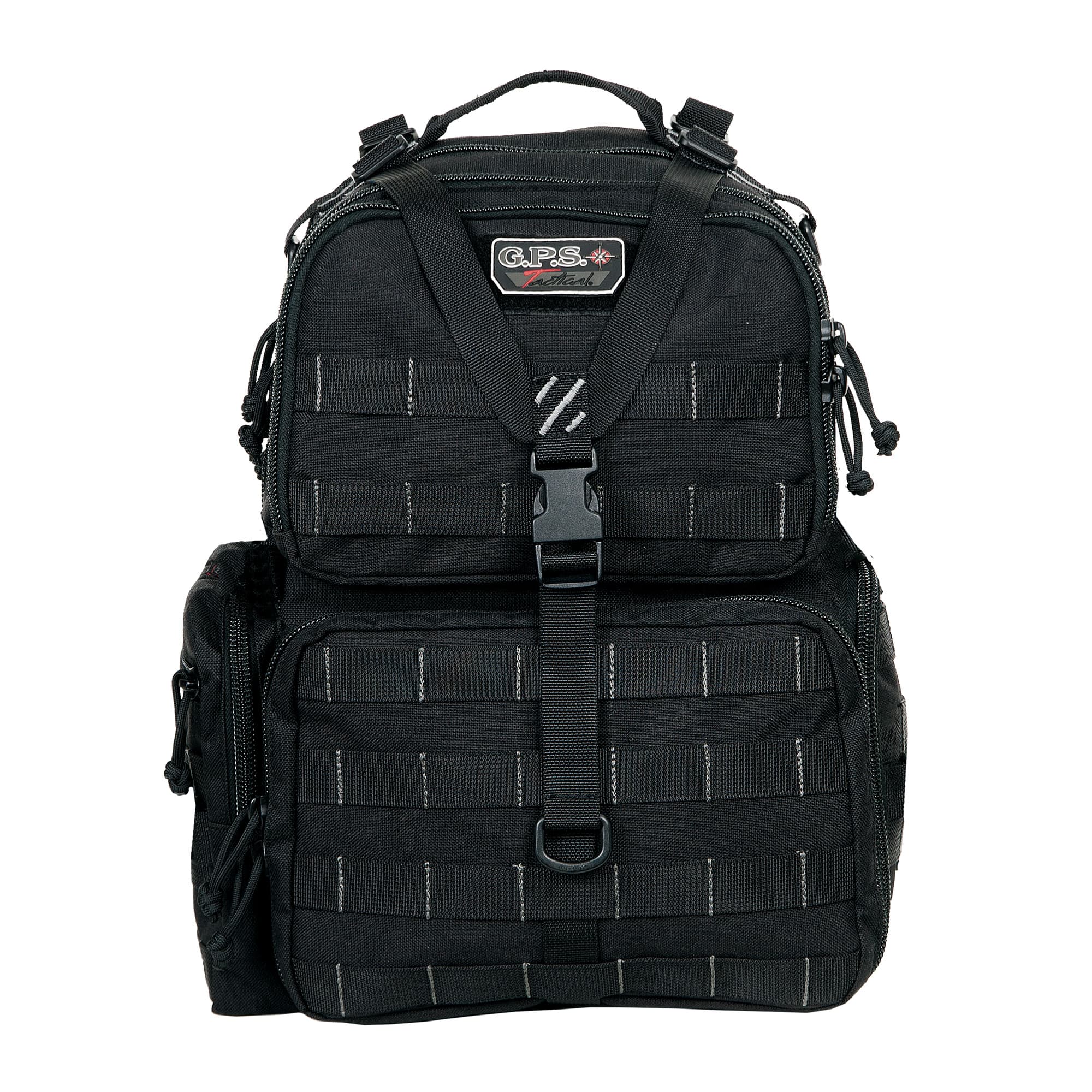 GPS Bags T1612BPB Tactical Range Backpack Black 1000D Nylon Teflon Coating 3 Handguns