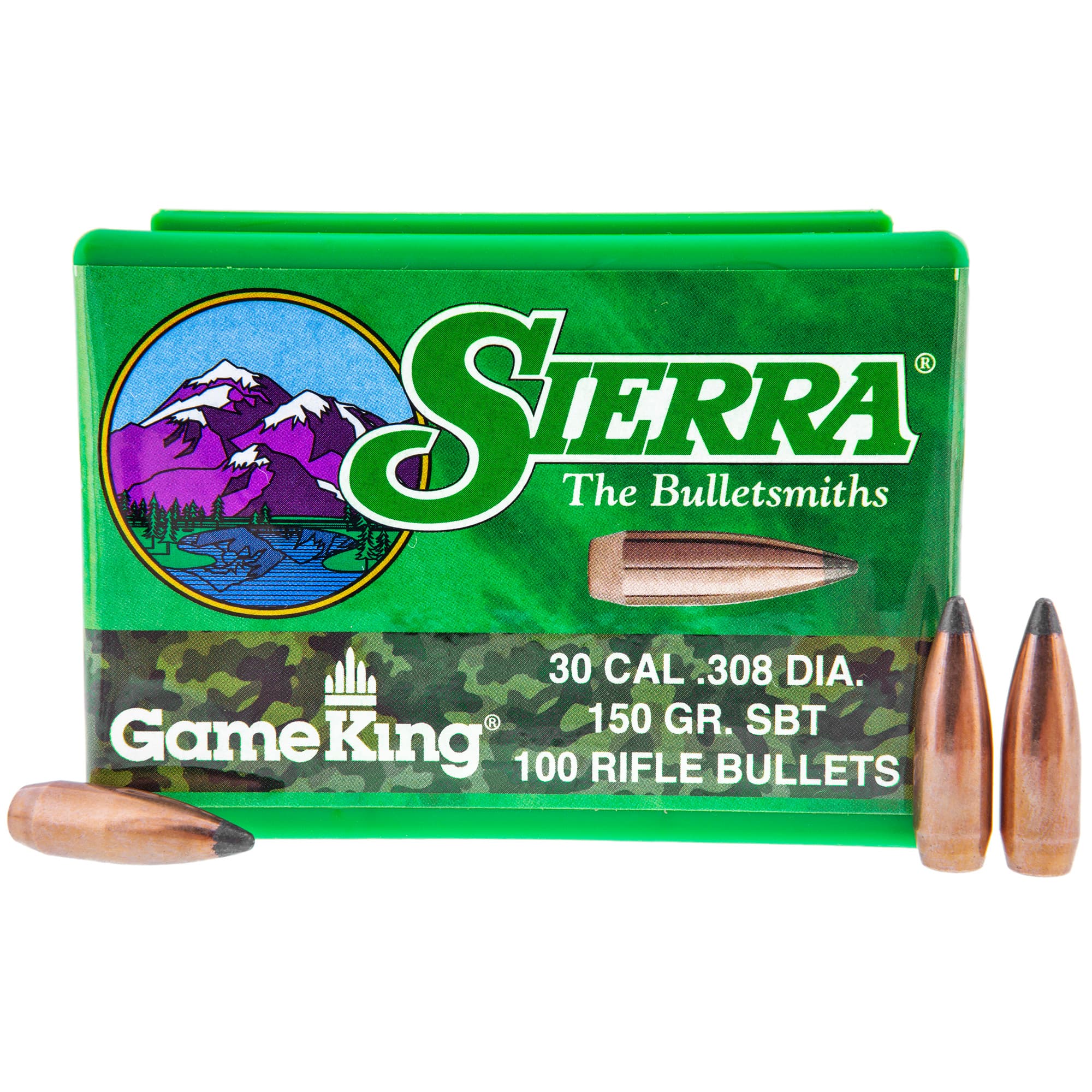 Sierra GameKing Rifle Bullets .30 cal .308" 150 gr SBT 100/ct