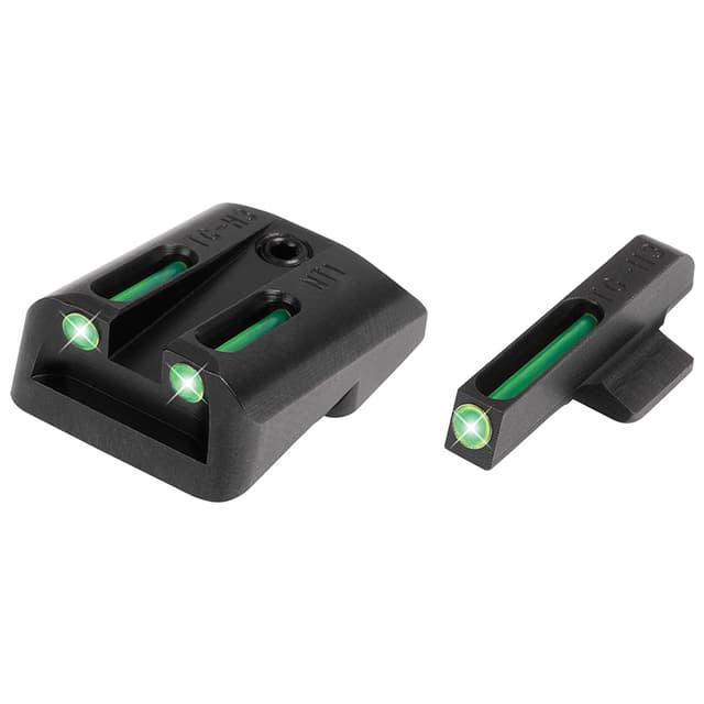 Truglo TG131NTI Green Tritium Fiber Optic Front Rear Sights for 1911
