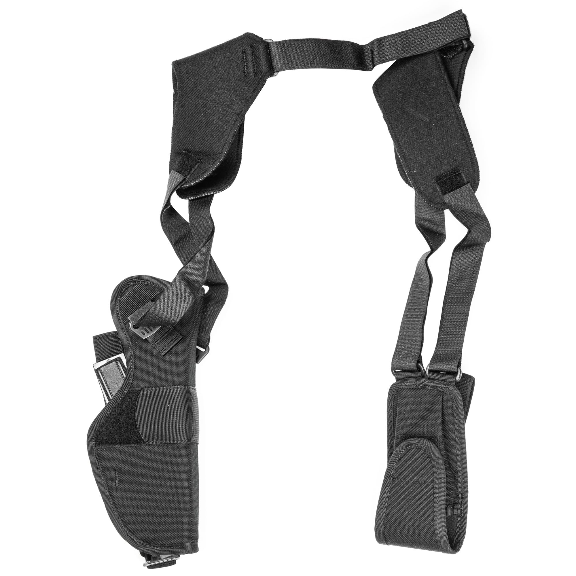 Uncle Mike's 75151 Pro-Pak Vertical Shoulder Holster Shoulder Size 15 Black Nylon Harness Fits Large Semi-Auto Fits 3.75-4.50" Barrel Right Hand