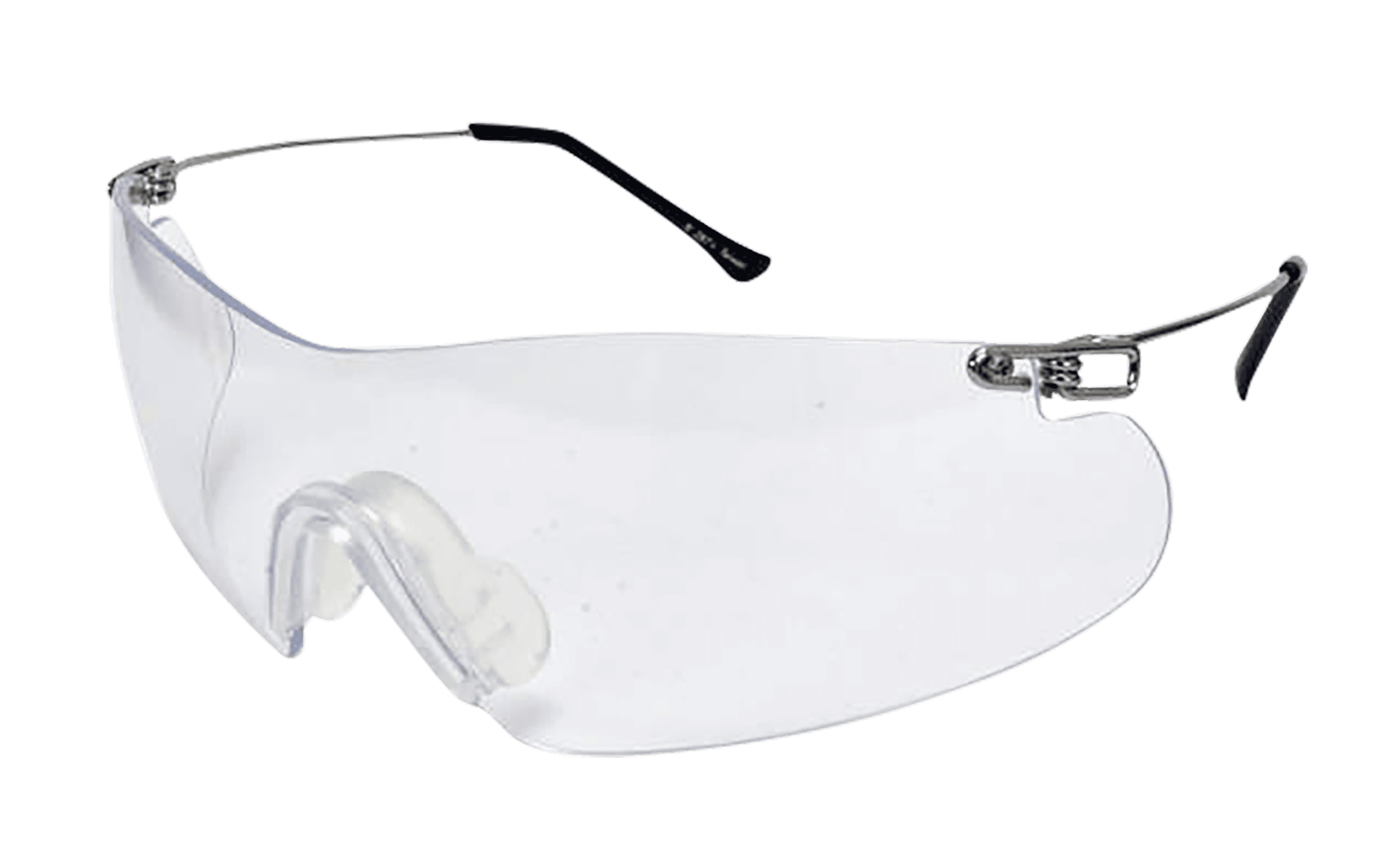 Radians CP5710CS Clay Pro Shooting Glasses Adult Clear Lens Wraparound Silver Frame