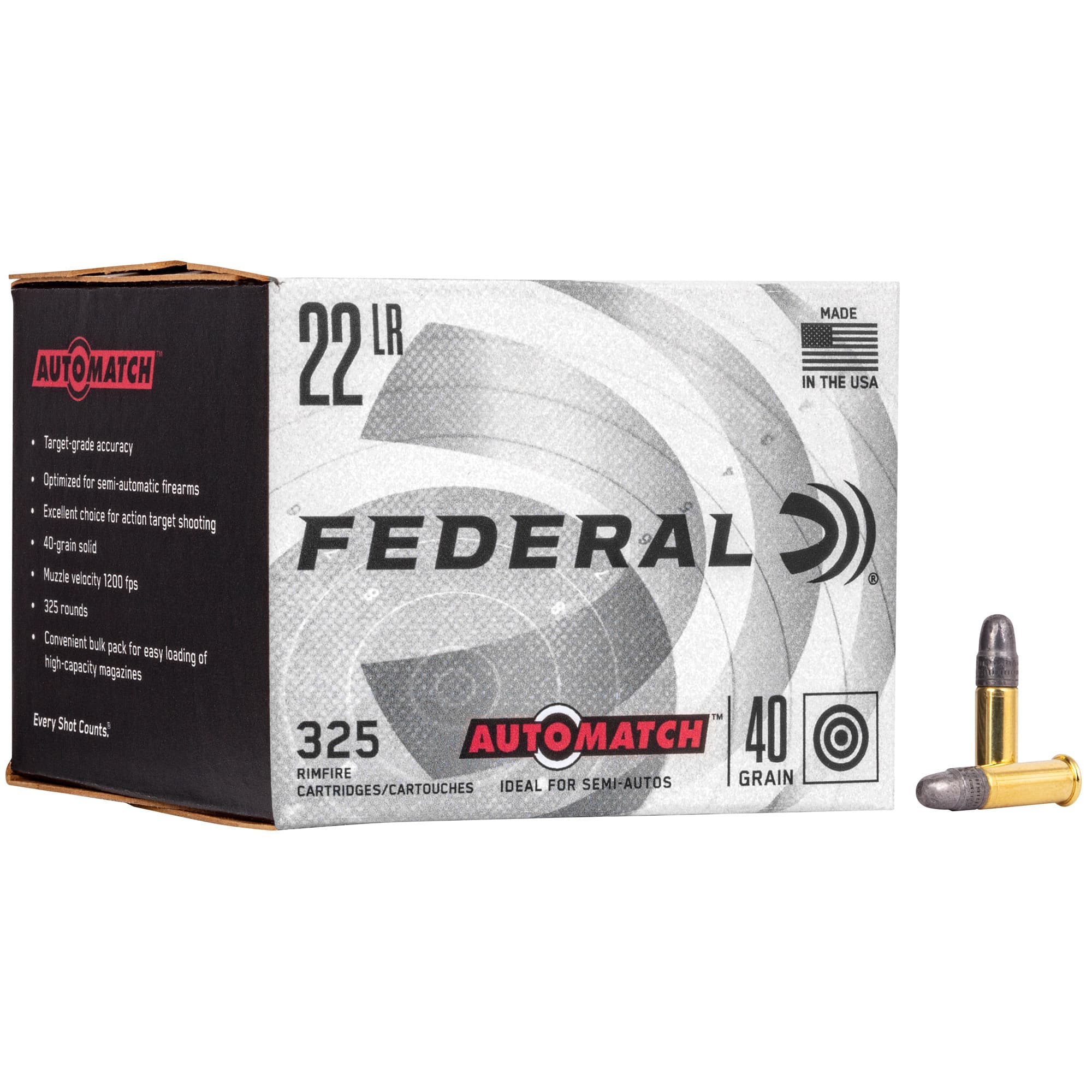 Federal, Champion Training, 22 Long Rifle, Lead Round Nose, 40 Grain, 325 Rounds