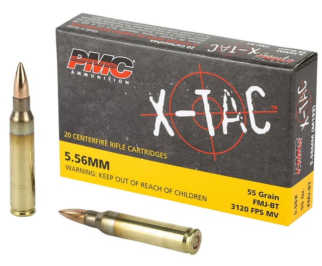 Pmc X-Tac 5.56x45 Nato Full Metal Jacket Boat Tail 55 Grain 20 Rounds
