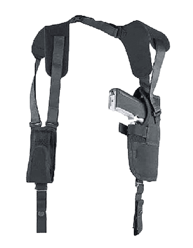 Uncle Mike's 75021 Pro-Pak Vertical Shoulder Holster Shoulder Size 02 Black Nylon Harness Fits S&W K/L & Similar Fits 4" Barrel Right Hand