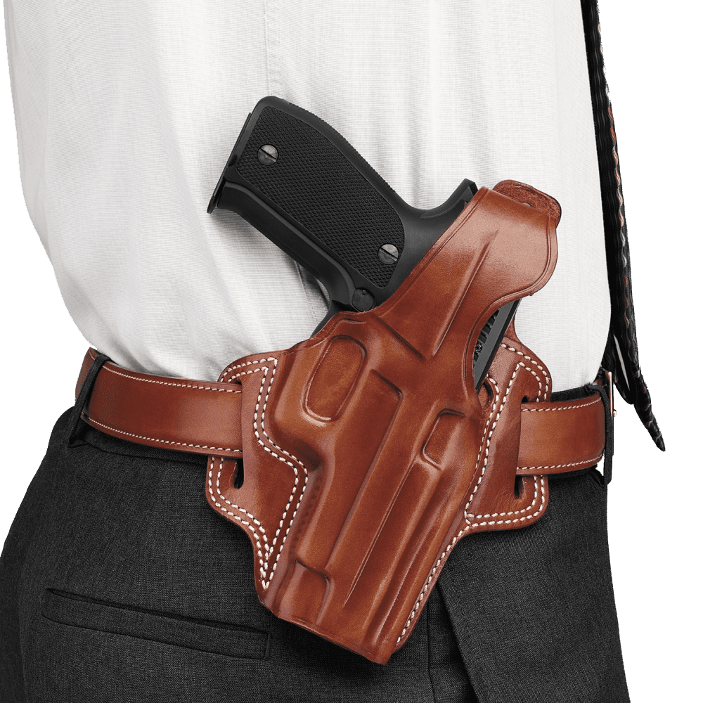 Galco FL114 Fletch OWB Tan Leather Belt Slide Fits S&W K Frame Fits Ruger Security-Six Right Hand