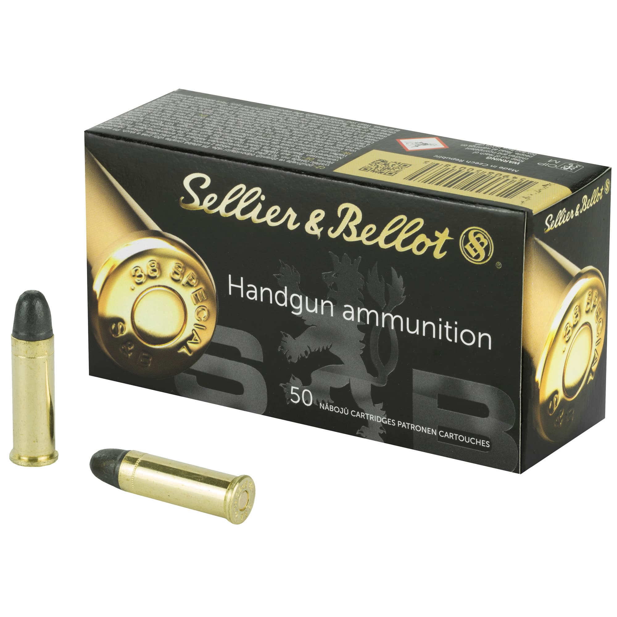 Sellier & Bellot SB38A 38 Special Lead Round Nose 158 Grain 50 Rounds