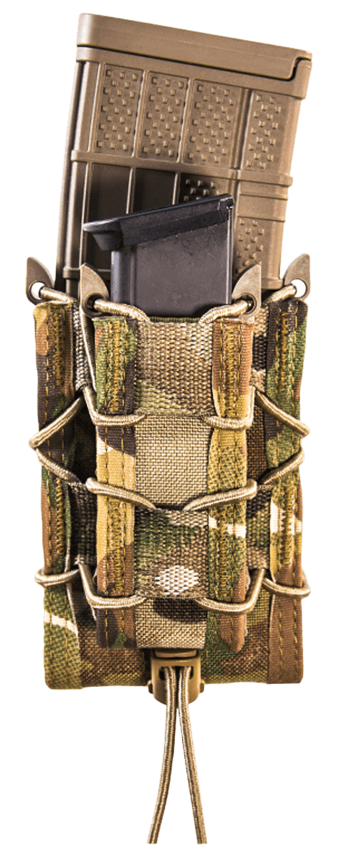 High Speed Gear 13DD10MC TACO Double Decker Mag Pouch MultiCam Nylon Belt Belts 2.25" Wide Compatible w/ Rifle Compatible w/ Pistol