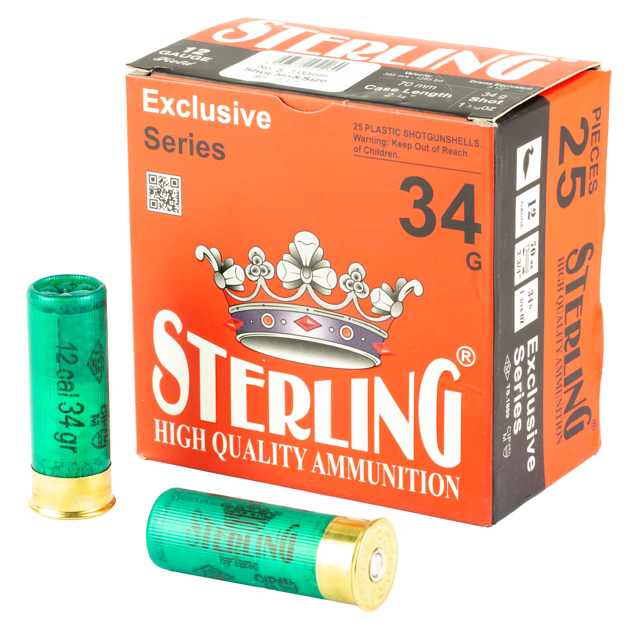 STERLING EXCLSV 12GA 2.75" #5 25 Rounds - 8698779951030