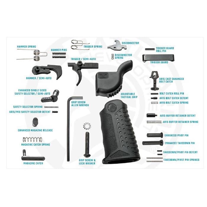 Battle Arms Development Investment Cast Enhanced Lower Parts Kit Ar15 Steel Matte
