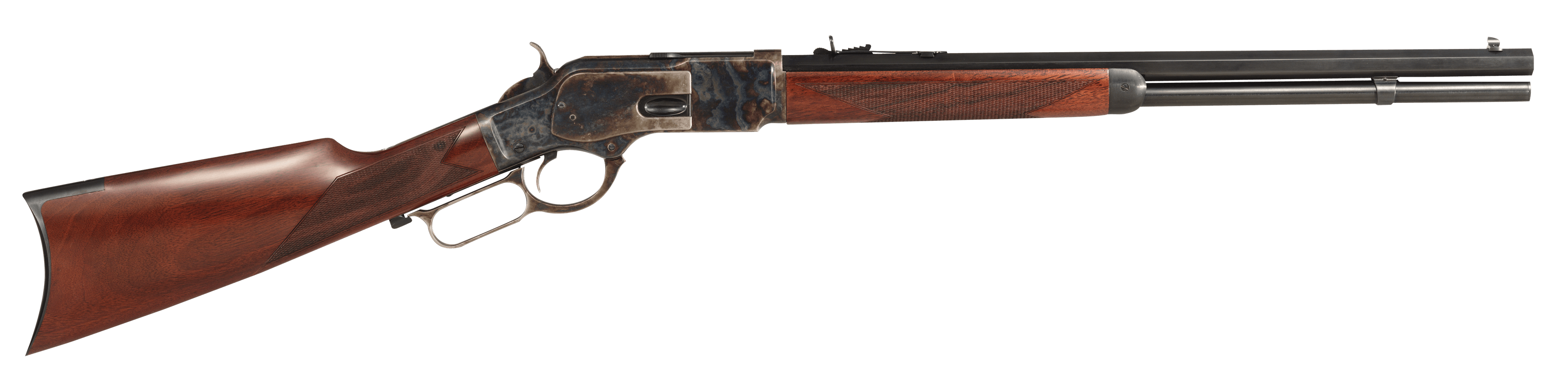 Taylors & Company 550220 1873 Lever Action 357 Mag Caliber with 10+1 Capacity, 20" Blued Barrel, Color Case Hardened Metal Finish & Checkered Walnut Stock (Full Size)