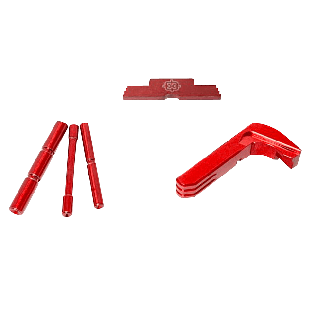 Cross Armory CRG4OKRD 3 Piece Kit Red Aluminum Steel Glock Gen4