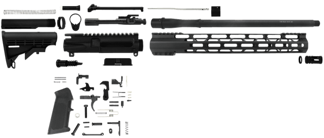 TacFire AR Build Kit SSRK300LPK 300 Blackout Aluminum 1/2-28 TPI