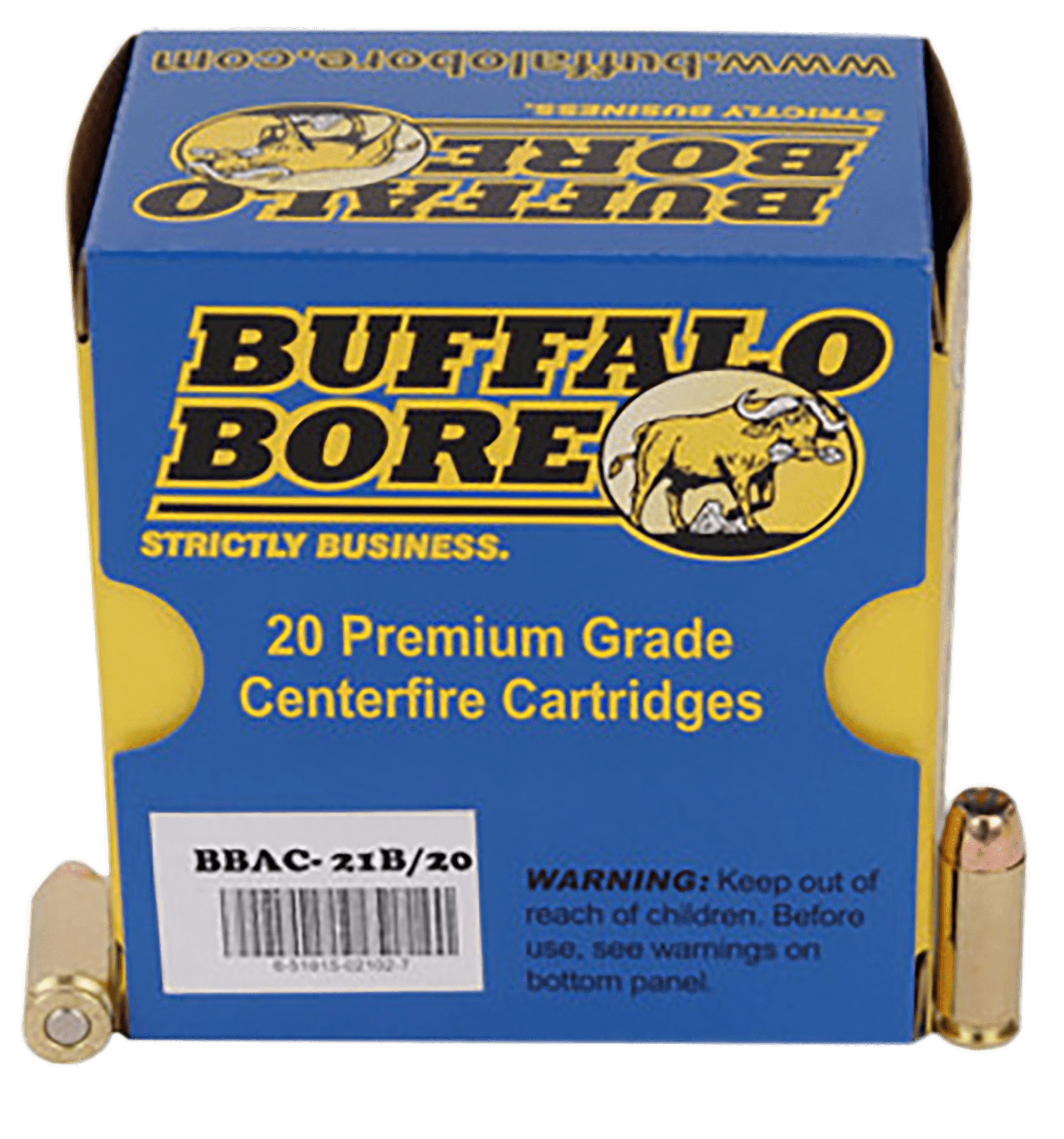 Buffalo Bore Ammunition 21B20 Heavy Strictly Business 10mmAuto 180gr Jacket Hollow Point 20 Rounds