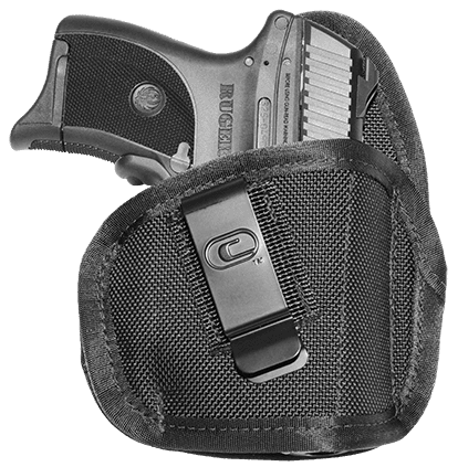 Crossfire Shooting Gear CRFTPSTLSRSA1S2R The Tempest Laser IWB Size 02 Black Ballistic Nylon Belt Clip Fits Subcompact 2-2.50" Barrel Right Hand