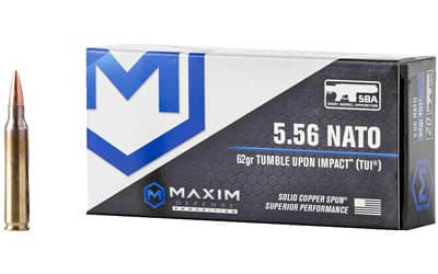Maxim 556nato 62gr Tui Sba 20 Rounds