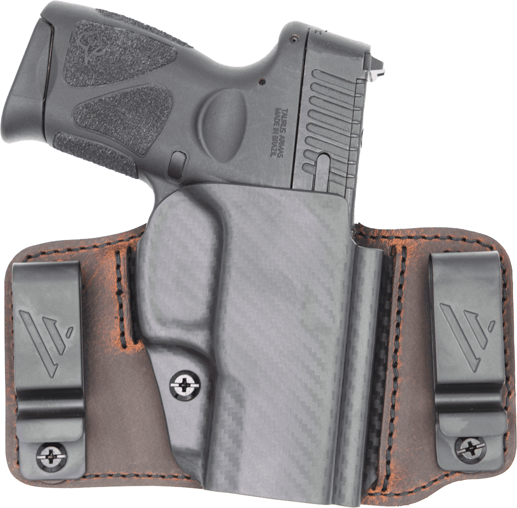 Versacarry INS201HCT Insurgent Deluxe IWB/OWB Brown Polymer Belt Clip Fits Springfield Hellcat Right Hand