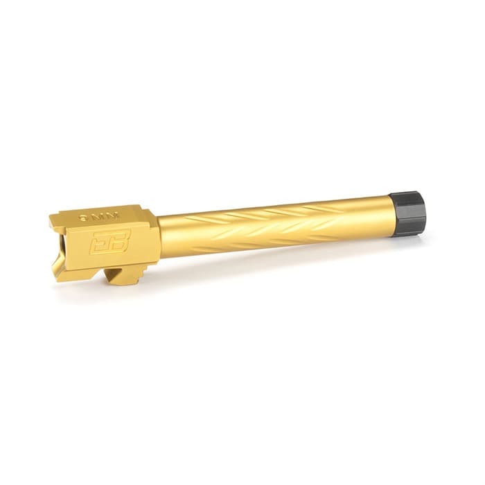 Ed Brown Threaded 5 Inch 9mm Luger Glock 17 Gen4 Barrel Gold Finish