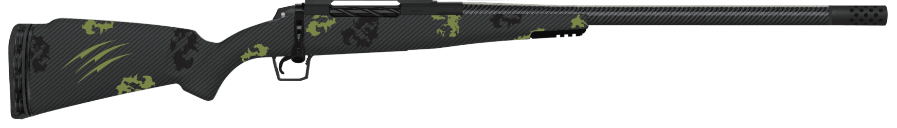 Fierce Firearms TROG300WIN24BF CT Rogue 300 Win Mag 3+1 24" Carbon Fiber Barrel, Black Cerakote Titanium Rec, Forest Camo Rogue Stock