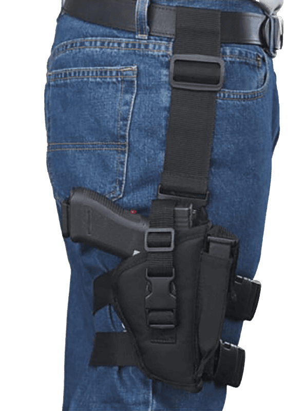 Bulldog WTAC8R Tactical Leg Black Knit Fits Large Semi-Auto Fits 3.50-5" Barrel Right Hand