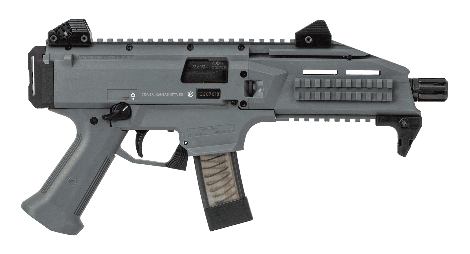 CZ Scorpion Evo 3 S1 9mm 7.72in 10rd Battleship Grey