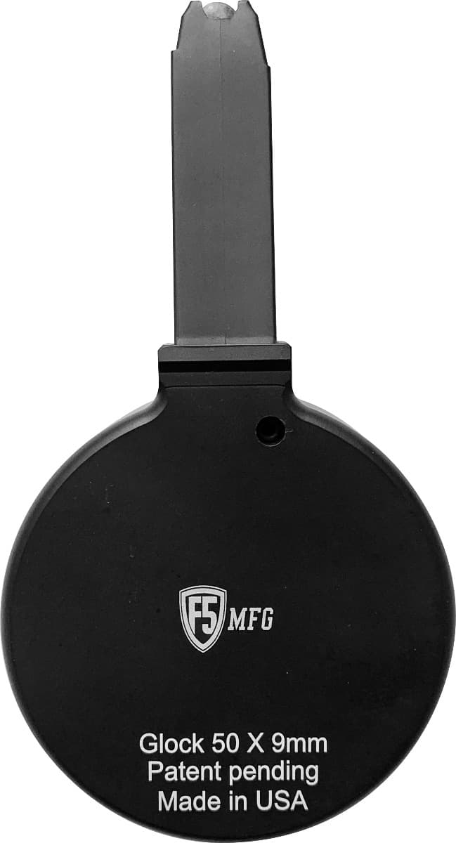 F5 MFG Glock Pattern AR9 9mm 50 Round Drum Magazine Aluminum Frame