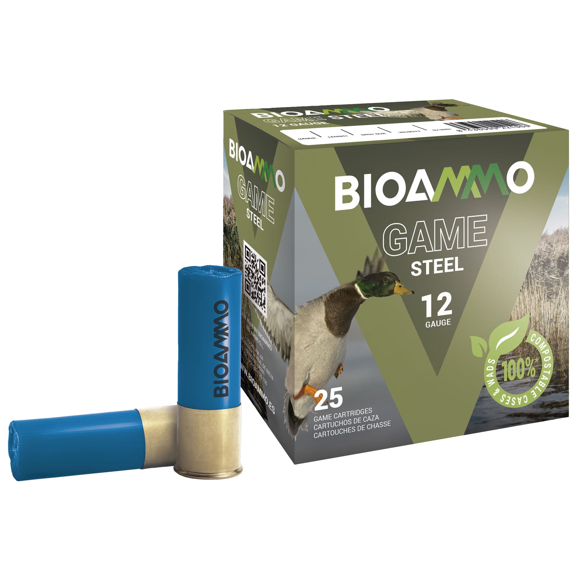Winchester BIOAMMO Pheasant 12 Gauge Steel Shot 1 1/16 Ounce 25 Rounds