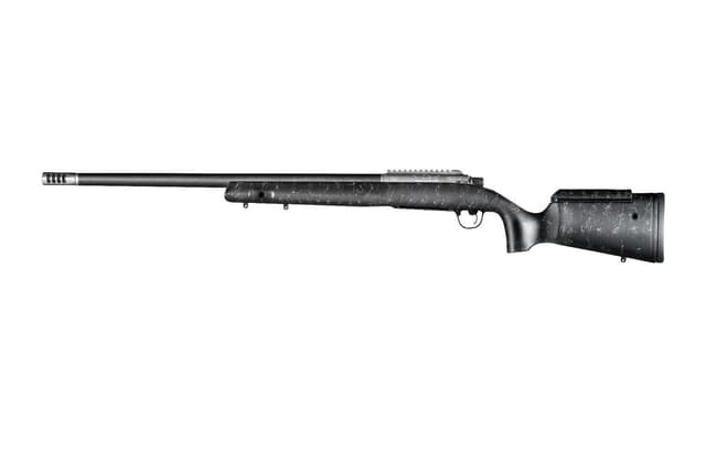 Christensen Arms 8010700200 ELR 300 PRC 3+1 26" Target Profile Carbon Fiber Barrel, Black Nitride Finish, Black with Gray Webbing Stock