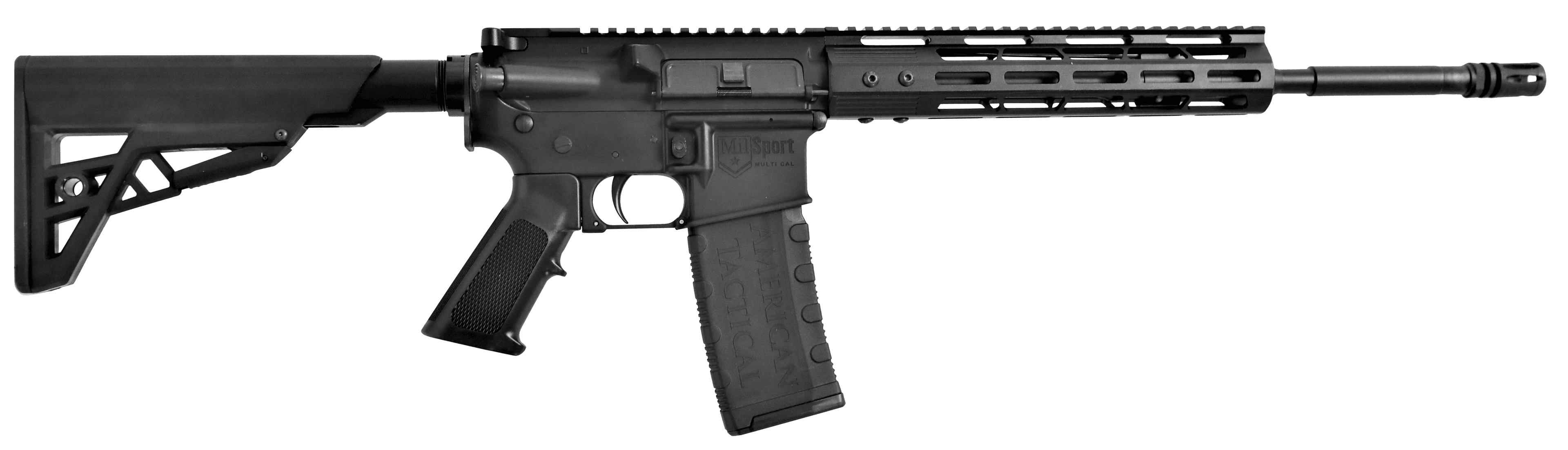 American Tactical Inc Milsport 5.56x45 NATO 16in 30rd 10in MLOK Handguard Heavy Barrel A2 Grip TF Alpha Stock