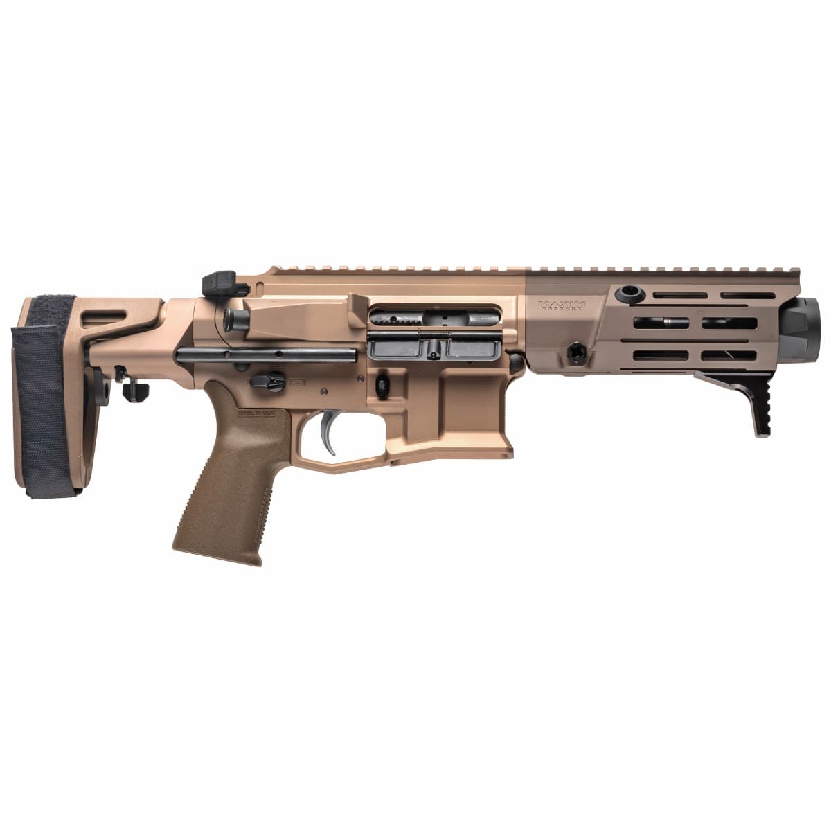 Maxim Defense PDX Aluminum AR Pistol - FDE | 5.56NATO | 5.5" Barrel | Hate Brake | SCW PDW Brace
