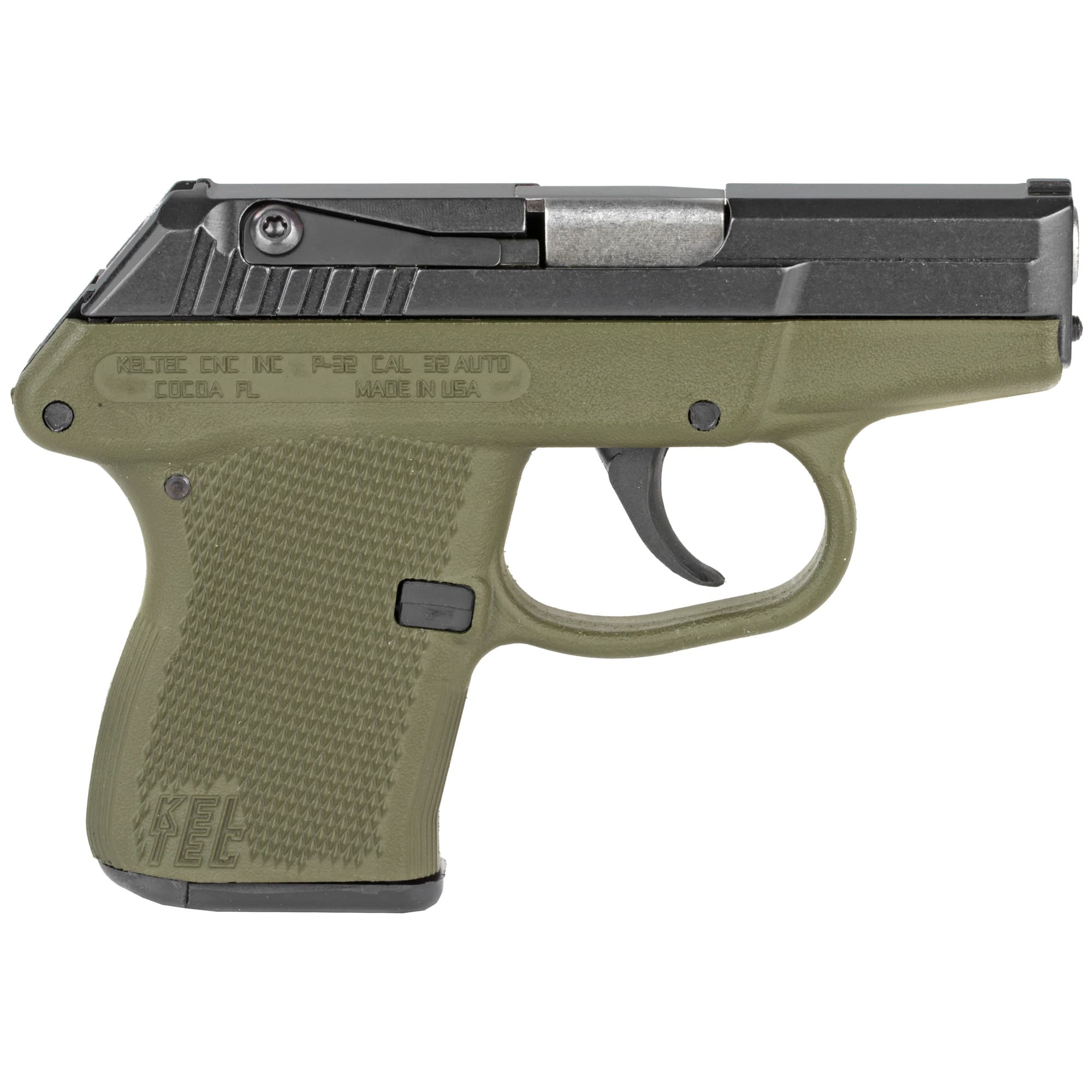 Kel-Tec P-32 Pistol 2.7" Barrel - Black/OD Green | .32ACP | 7rd