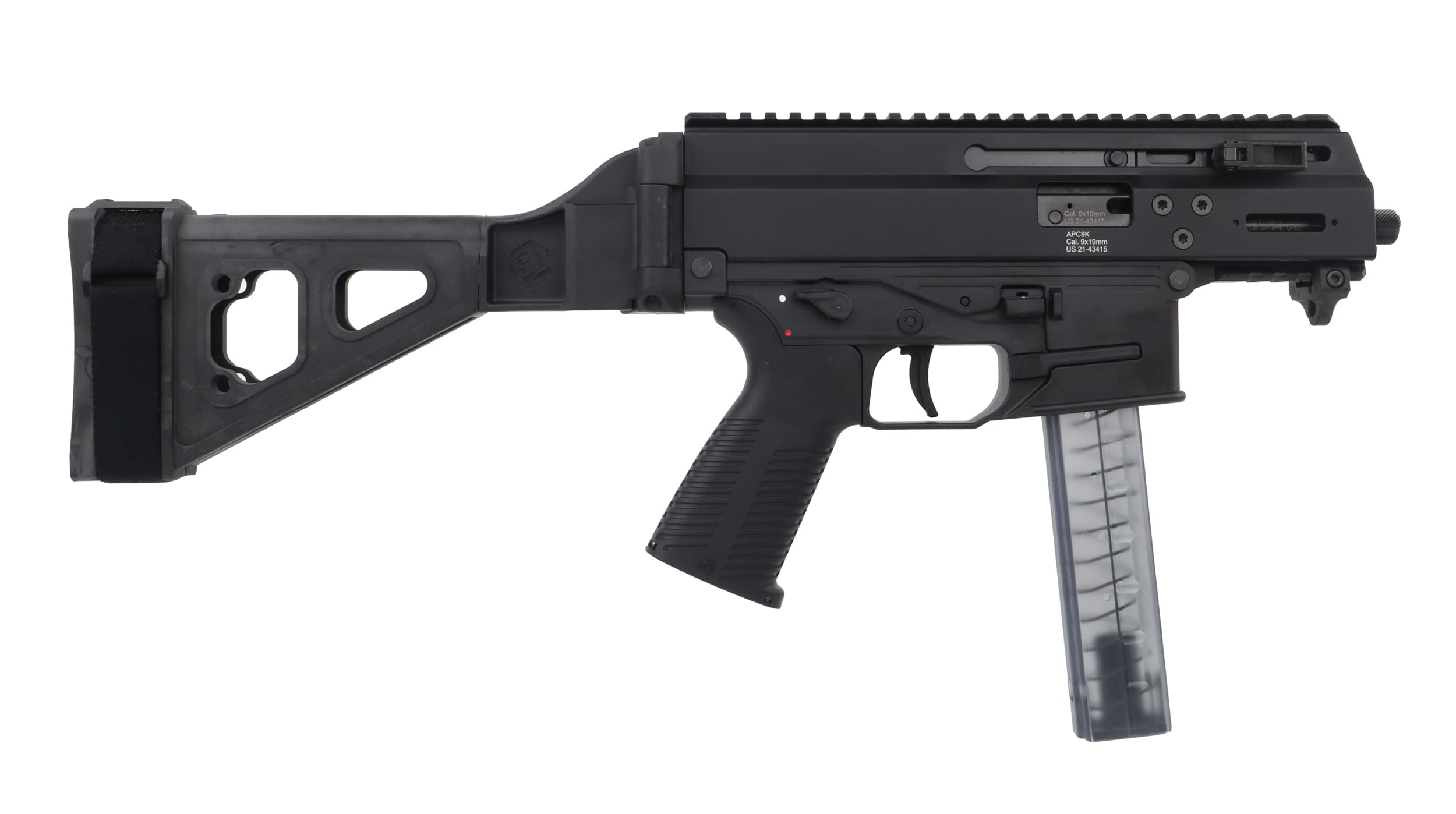 B&T apc9k Pro 9mm Luger 5.5 in 33 Rounds Gray and Black