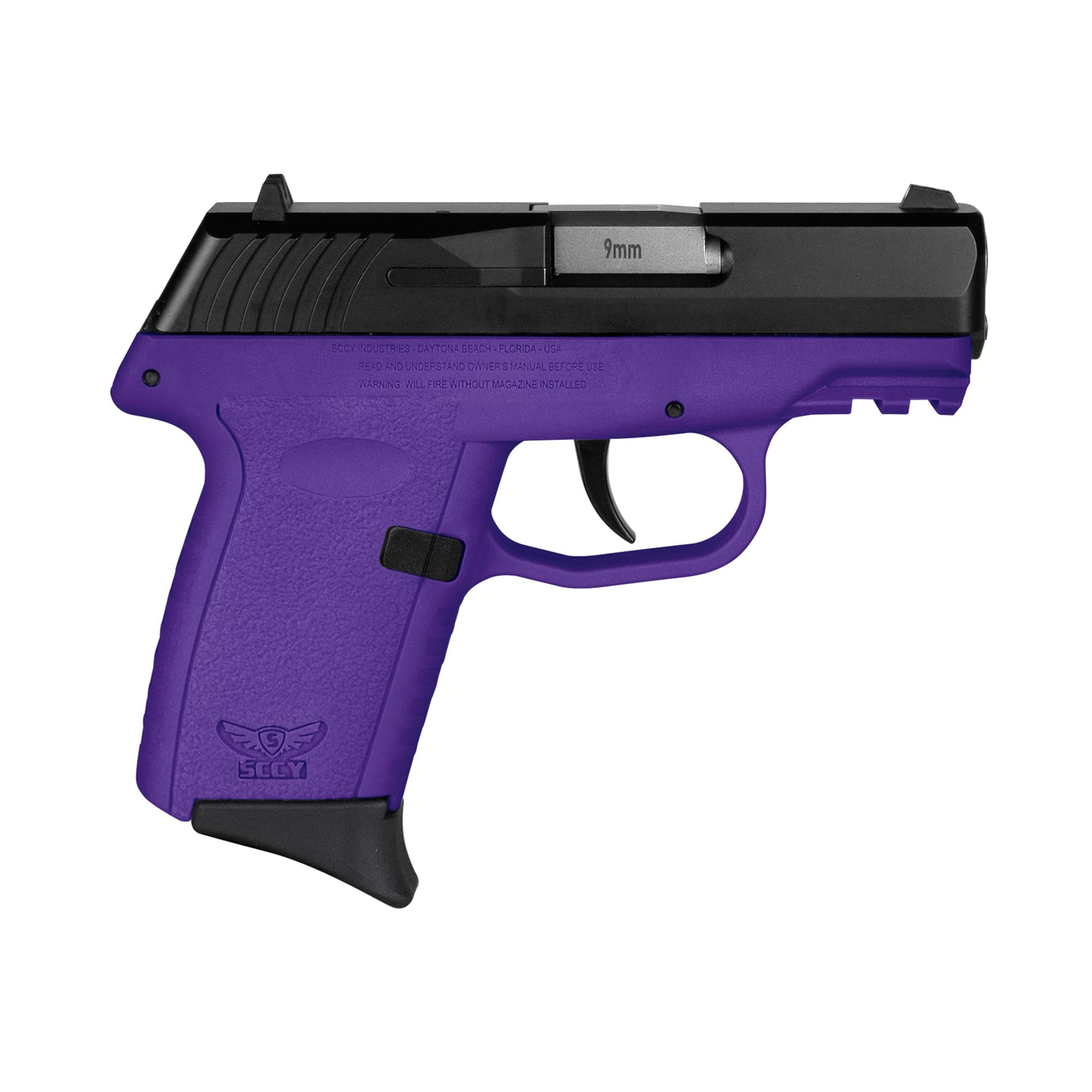 SCCY CPX-2 Gen 3 Sub-Compact Pistol - Black / Purple | 9mm | 3.1" Barrel | 10rd | No External Safety
