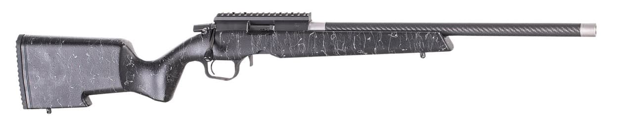 Christensen Arms 8011200200 Ranger 22 LR 10+1 18" Carbon Fiber/Threaded Barrel, Black Anodized Finish, Black with Gray Webbing Stock