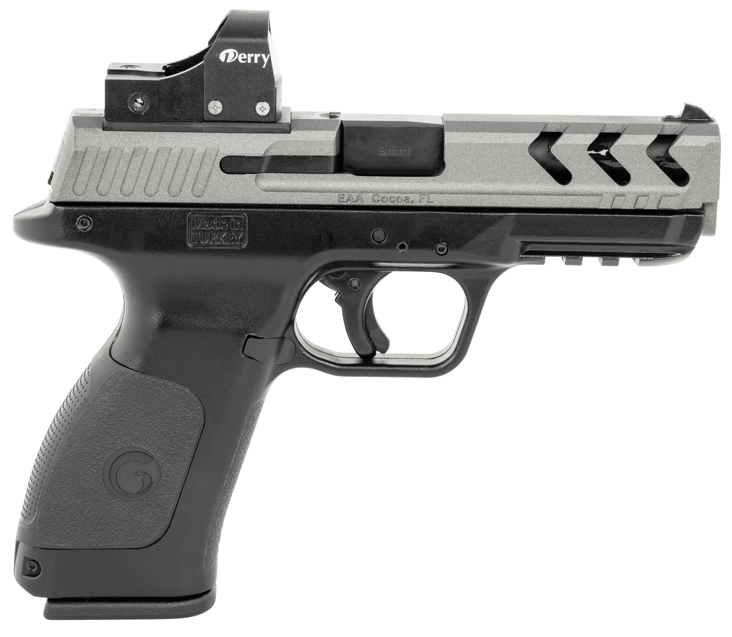 EAA Girsan MC28SA-TV Pistol 9mm 4.25 in. Two-Tone 15+1 rd. with Optic