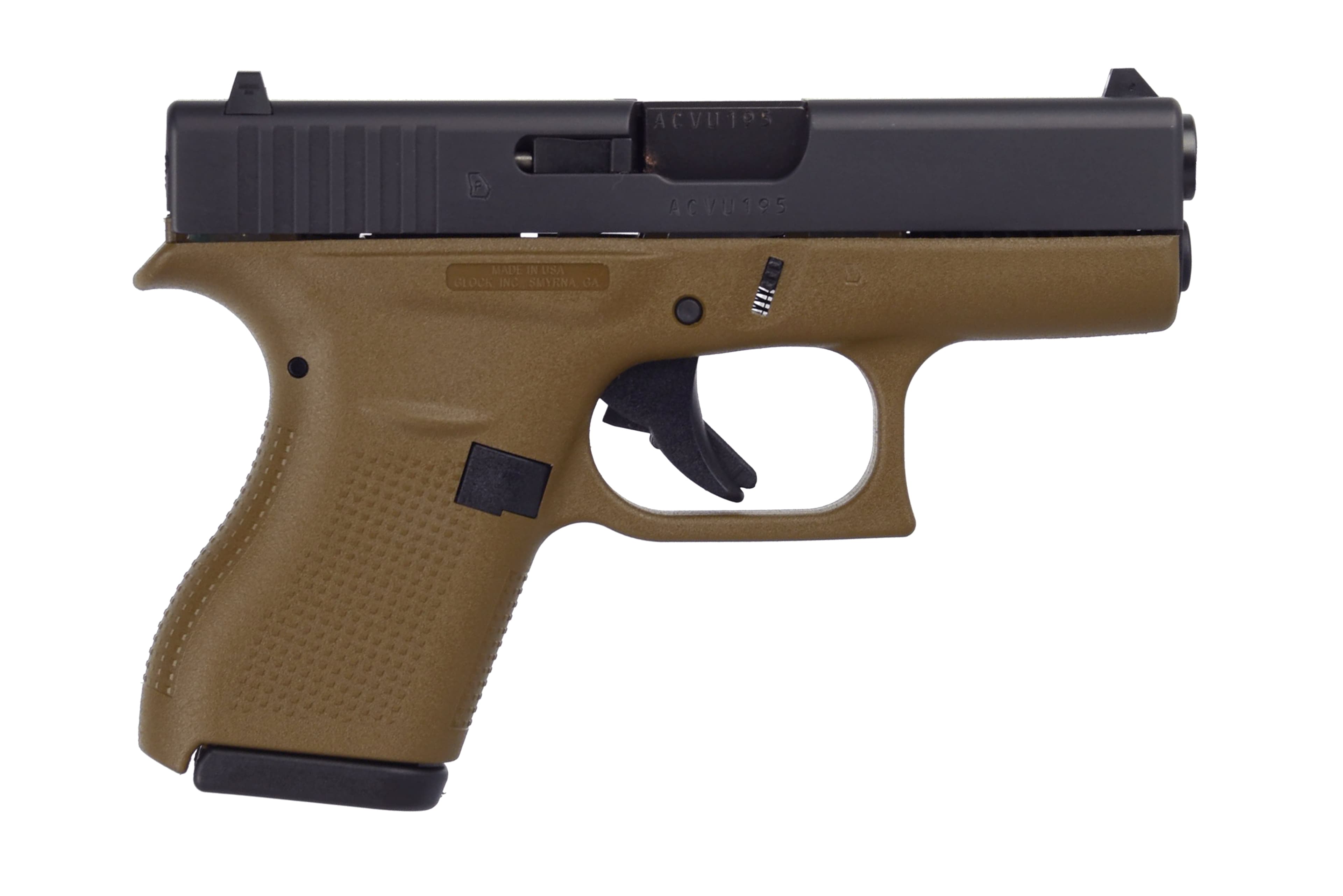 Glock G42 380 ACP 3.2in 6 Round Flat Dark Earth FDE