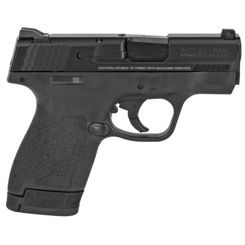 Smith & Wesson LE 11806 M&P 9 Shield M2.0
9mm Luger Double 3.1" 7+1/8+1 Black Polymer Grip Black Polymer Frame Black Armornite Stainless Steel Slide