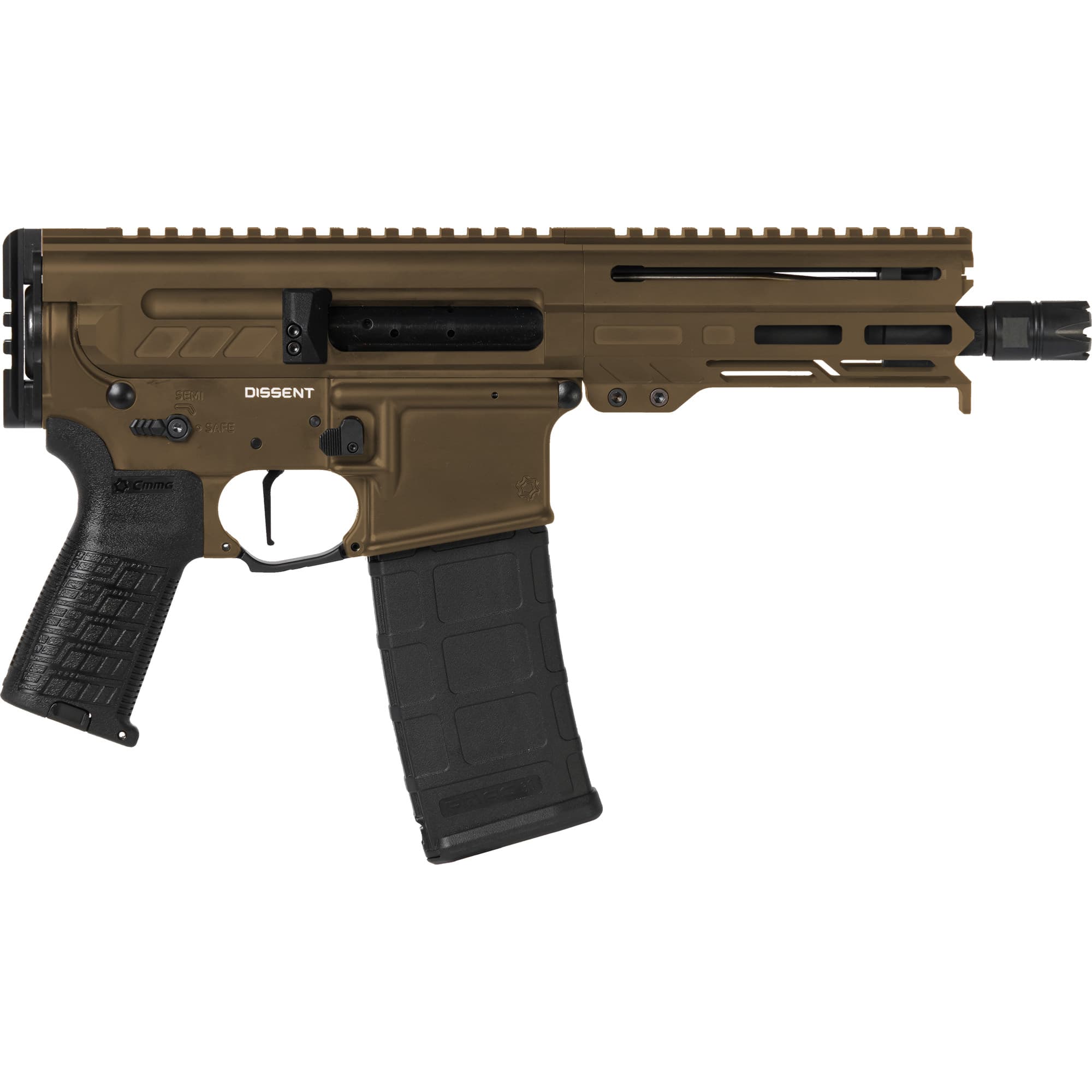 CMMG Dissent 5.56 NATO 6.5" 30 Rounds Midnight Bronze Cerakote