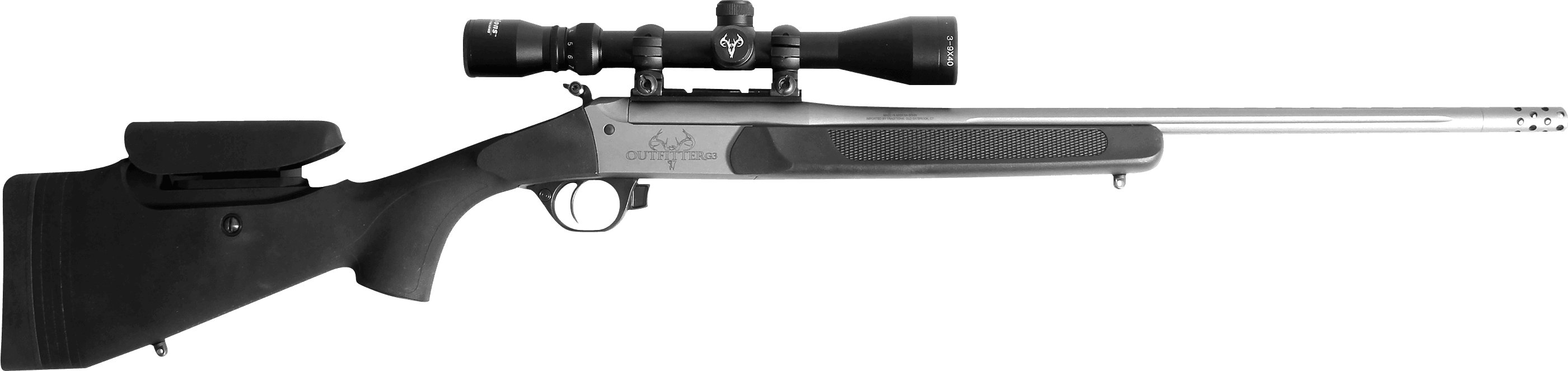 Traditions Outfiiter G3 Rifle Package 360 Buckhammer 22 in. Tungsten CeraKote w/ Scope