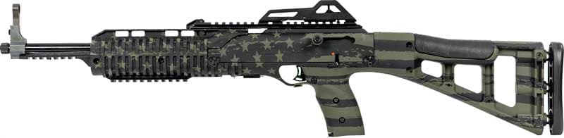 Hi-Point 995TSFLGOD 995TS Carbine 9mm Luger 16.50" 10+1, OD Green American Flag, Skeletonized Stock, Adjustable Sights