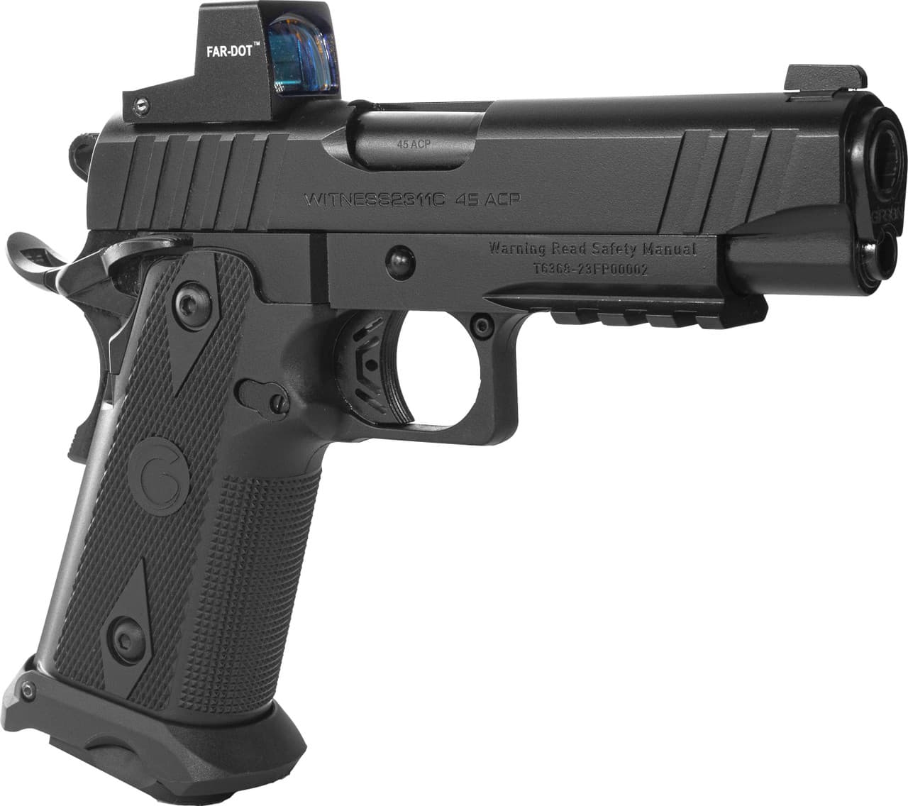 EAA Witness 2311 Officer Pistol 45 ACP 4.25 in. Black Optics Ready 11 rd.