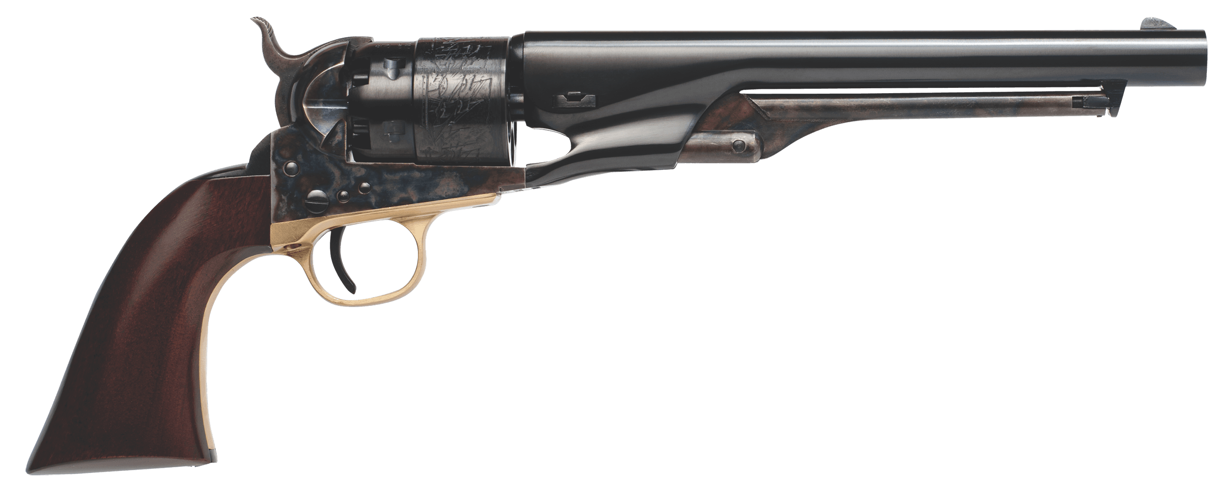 Cimarron 1860 Army Cut for Stock .44 Cal 8 in 6 Shot Blued Case Hardened Walnut