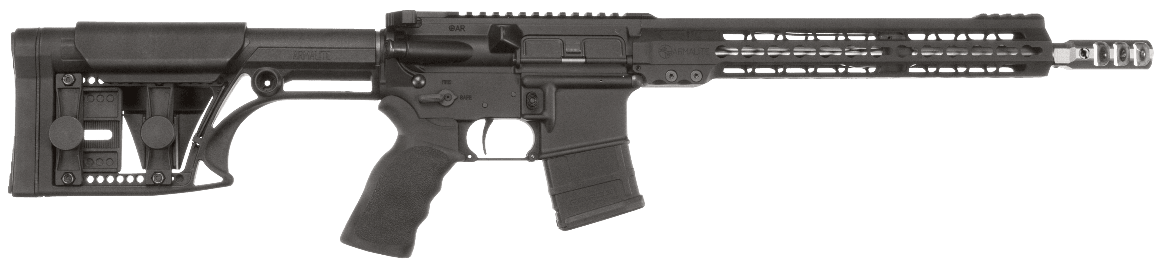 Armalite M-15 Competition 223 Wylde, 16in. Barrel, 10rd, 12" MLOK Handguard & MBA-1 Stock - Black (NPN: M153GN13CO)