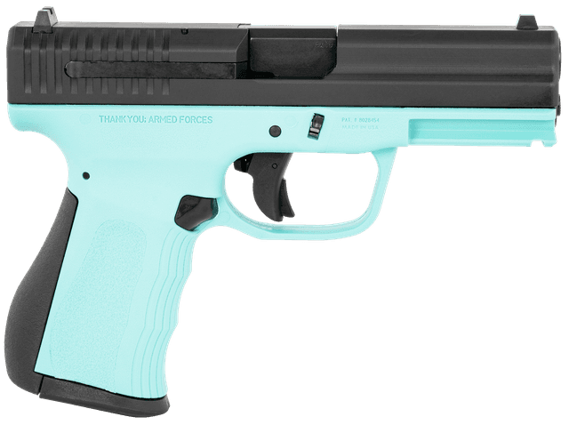 FMK G9C1G2TBSS 9C1 G2 9mm Luger 14+1 4" Black Stainless Steel Barrel, Black Serrated Carbon Steel Slide, Blue Jay Polymer Frame w/Picatinny Rail, Black Backstrap Grip