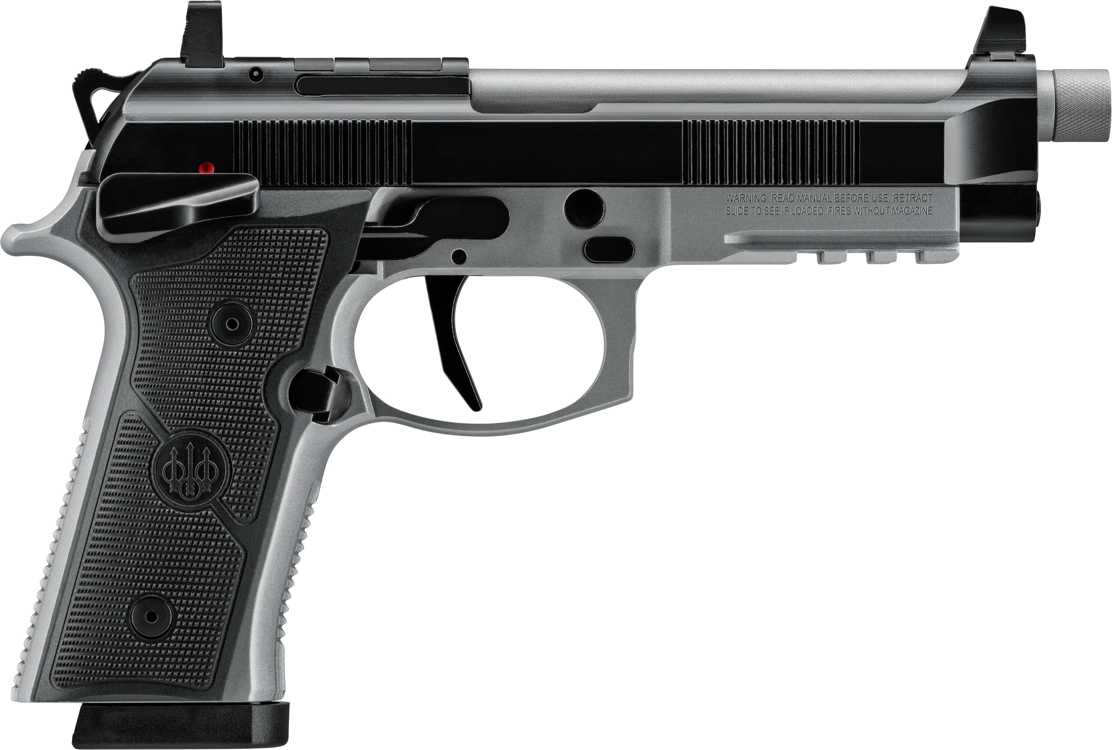 Beretta 92XI Tactical 9mm Luger 5.1in Threaded Barrel 18 Rounds Silver Cerakote